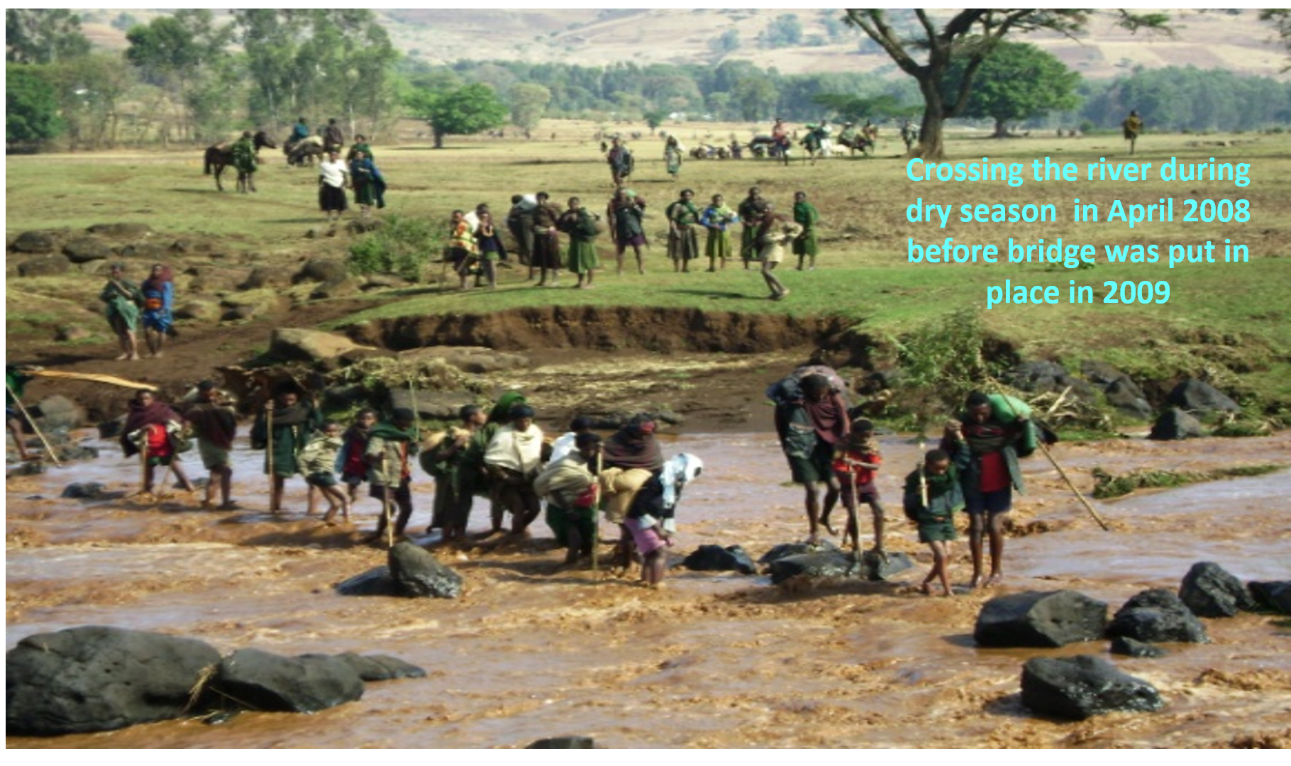 Ayo River before bridge construction